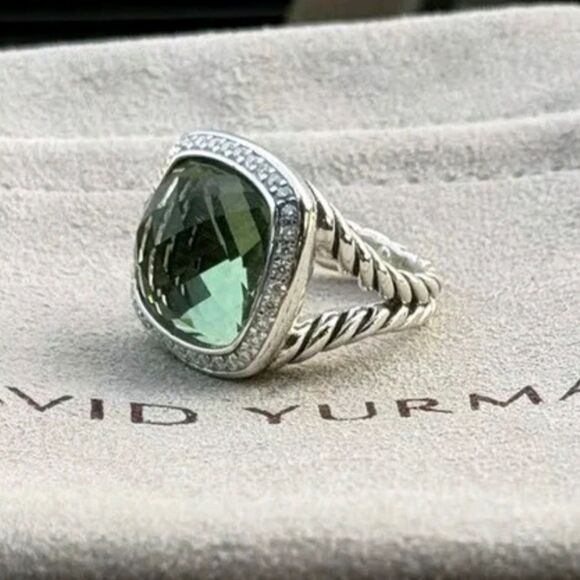 DAVID YURMAN ALBION 14MM PRASIOLITE RING - Picture 2 of 8